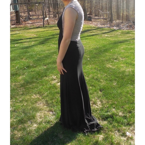 black, diamond prom dress!!! - Picture 2 of 4